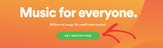 Spotify-call-to-action-example