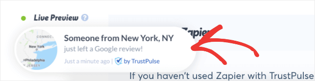 Google Review with TrustPulse