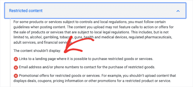 Google-review-policy-no-spam-or-restricted-content