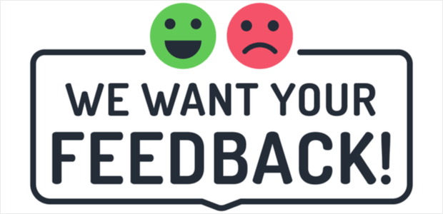 We want your feedback image