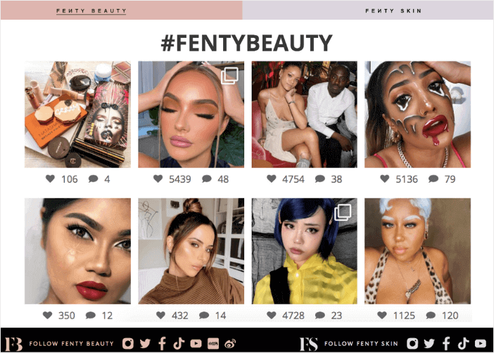 fenty user-generated content