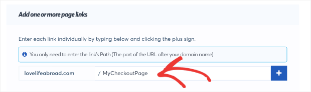 Add one or more page links