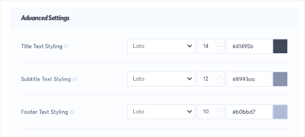 Advanced Display Settings