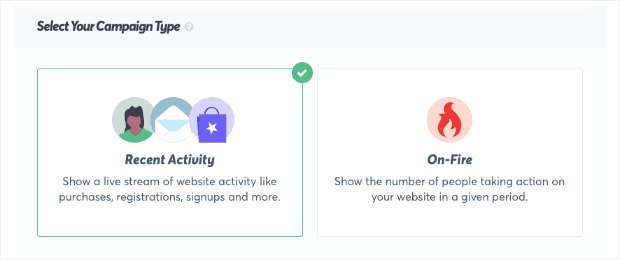 Select-your-campaign-type-with-TrustPulse