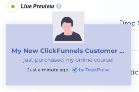 ClickFunnels conversion alert different style demonstration