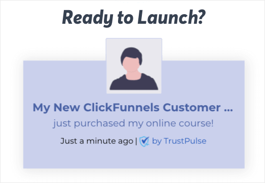 Live Preview of ClickFunnels conversion alert