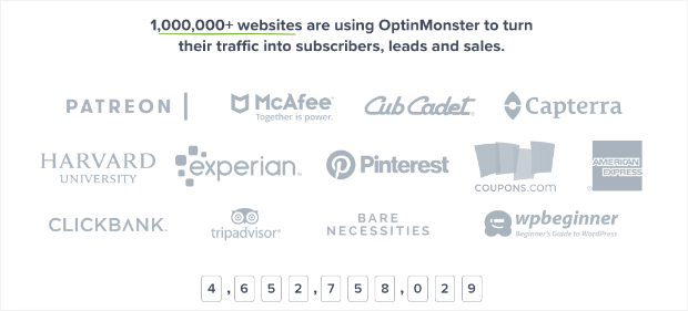 Social proof from OptinMonster