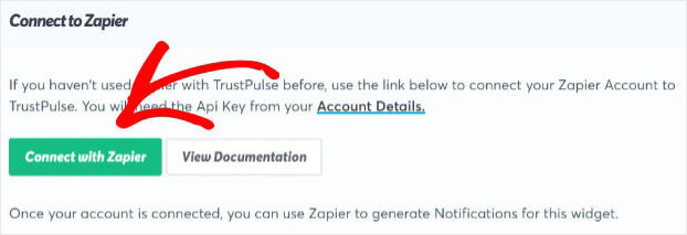 Connect to Zapier Trustpulse
