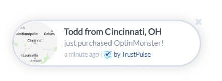 OptinMonster fomo notification