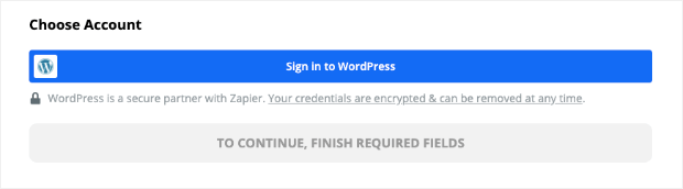 Sign into WordPress