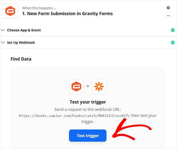 Test Gravity and Zapier Zap