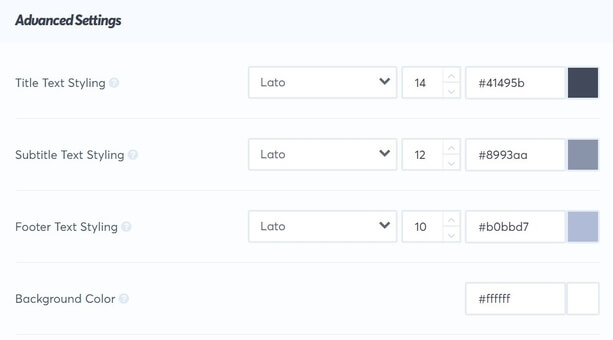 TrustPulse Advanced Settings options