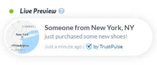 TrustPulse default notification