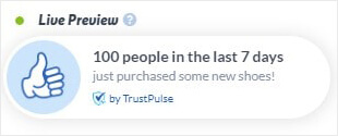 TrustPulse on fire notification