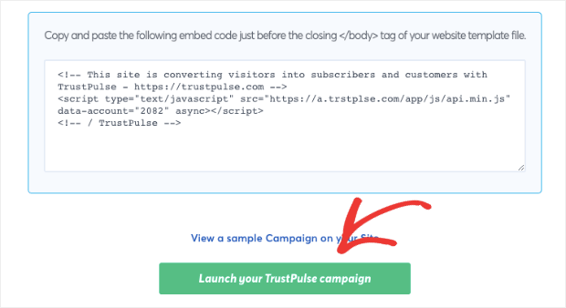 Launch your trustpulse campaign weebly site-min