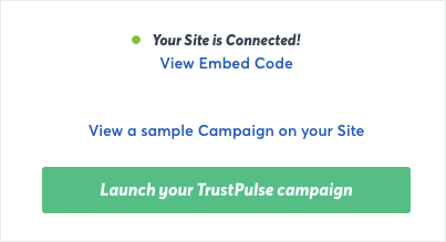 TrustPulse site is connected-min