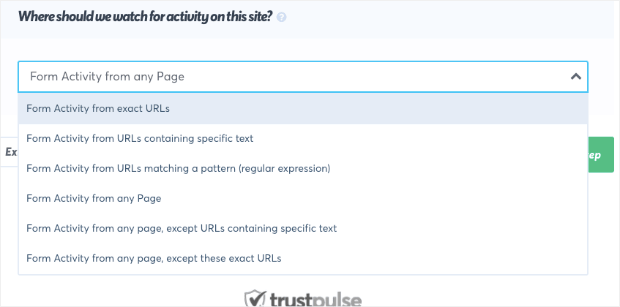 Capture Form Activity with TrustPulse