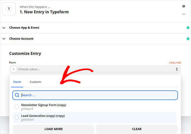 Typeform FOMO notification form