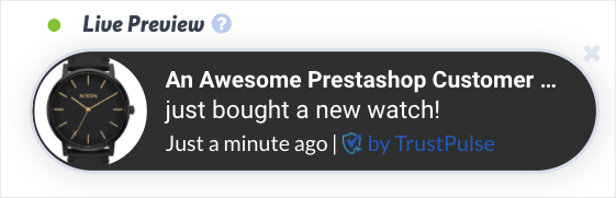 Prestashop social proof notification demo