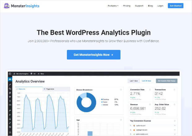 MonstersInsights Google Analytics Plugin for WordPress
