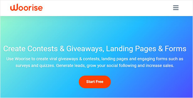 Woorise_wordpress giveaway plugin