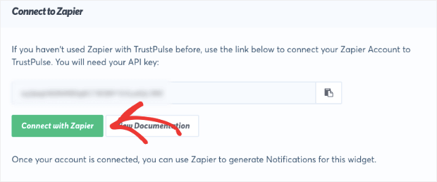 Connect With Zapier from TrustPulse