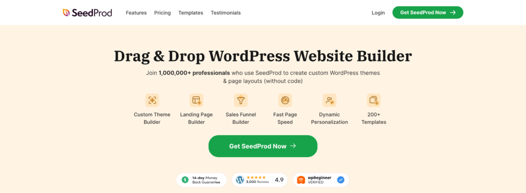 SeedProd - wordpress landing page plugin