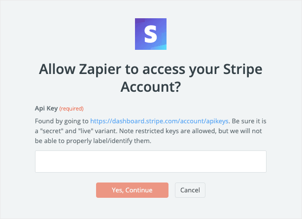 Stripe account API key-min