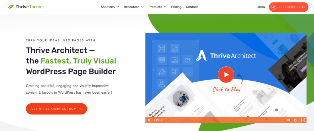 Thrive Architect - wordpress landing page plugin