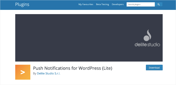 push notifications for wordpress homepage
