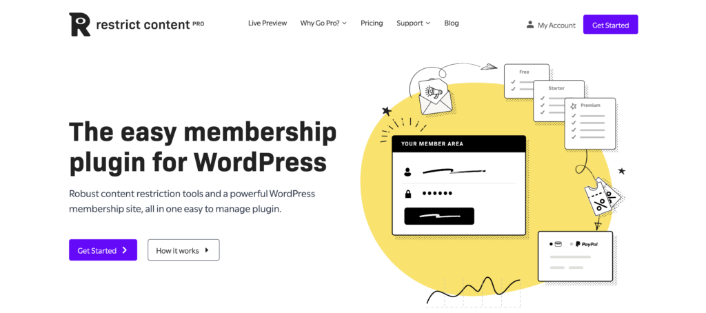 restricted content pro - WordPress Membership Plugin