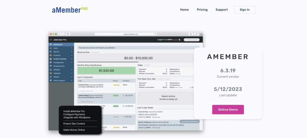 aMember Pro - WordPress Membership Plugin