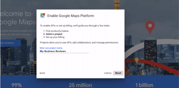 enable google maps platform