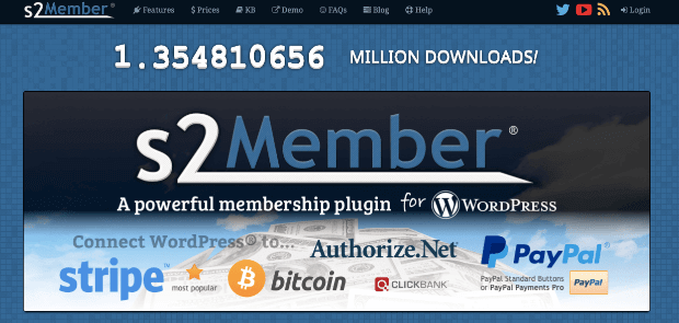s2member membership plugin for wordpress homepage
