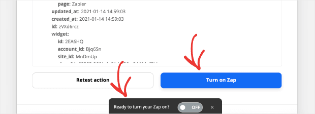 turn on zap