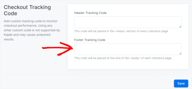 Kajabi Checkout Tracking Code