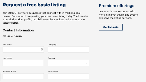 Capterra basic listing