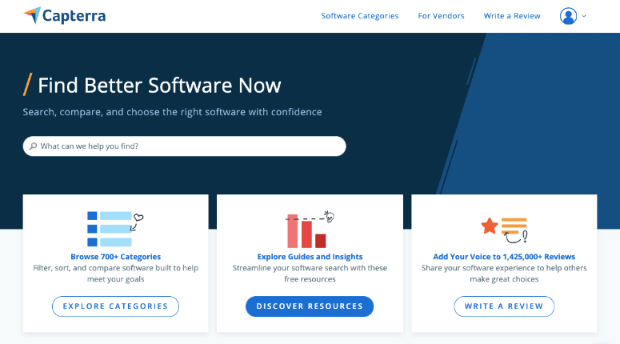 capterra homepage