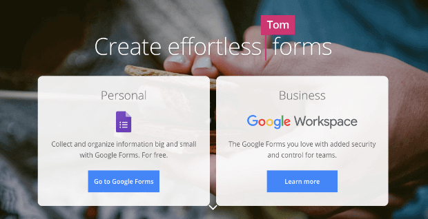 google forms homepage-min