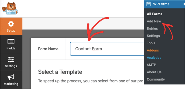 name your contact form