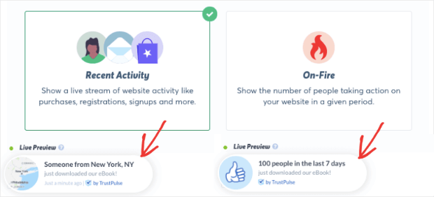 recent activity on fire trustpulse tp