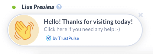 action messages trustpulse demo