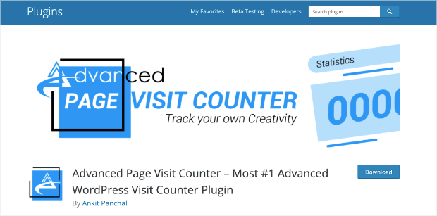 advanced page visit counter for wordpress
