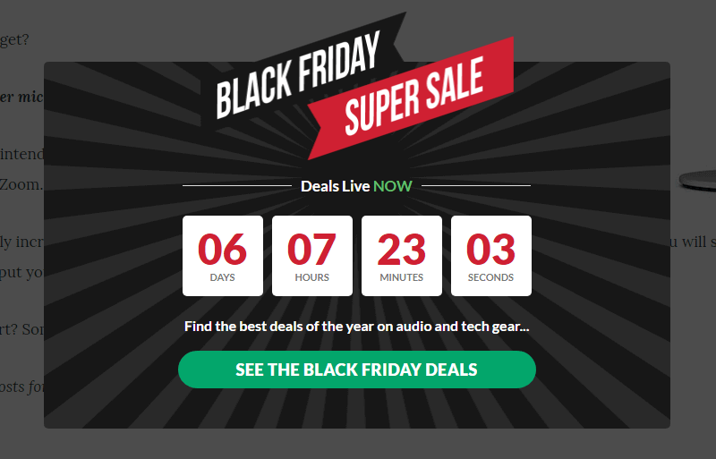 Black friday flash sale