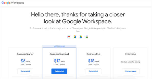 google workspace homepage