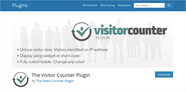 the visitor counter plugin