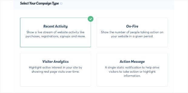 trustpulse campaign types-min