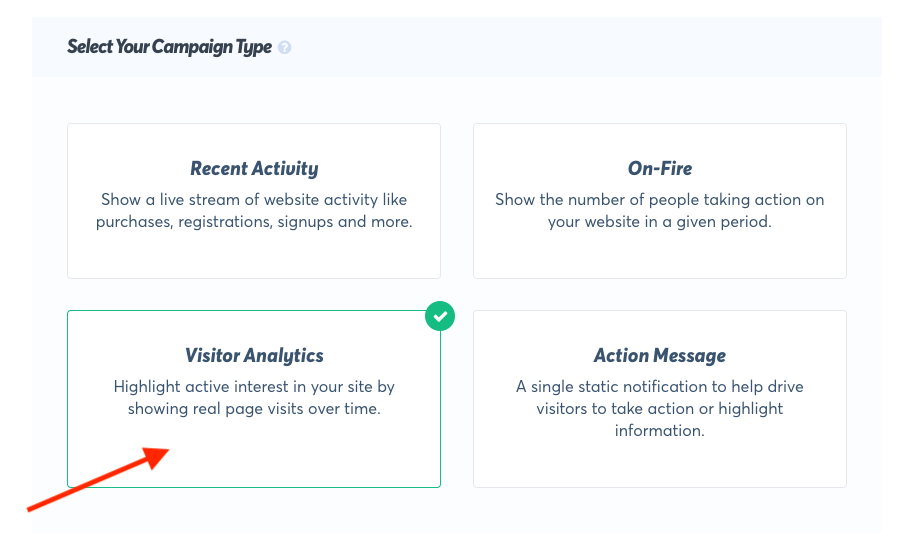 Set Analytics campaign type