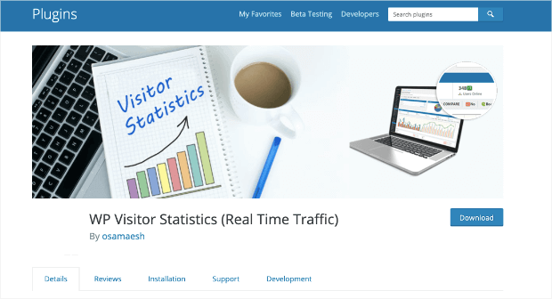 wp visitor statistics real time traffic plugin