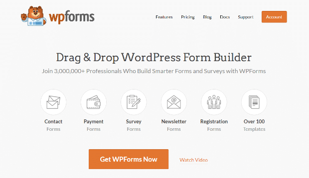 WPForms homepage